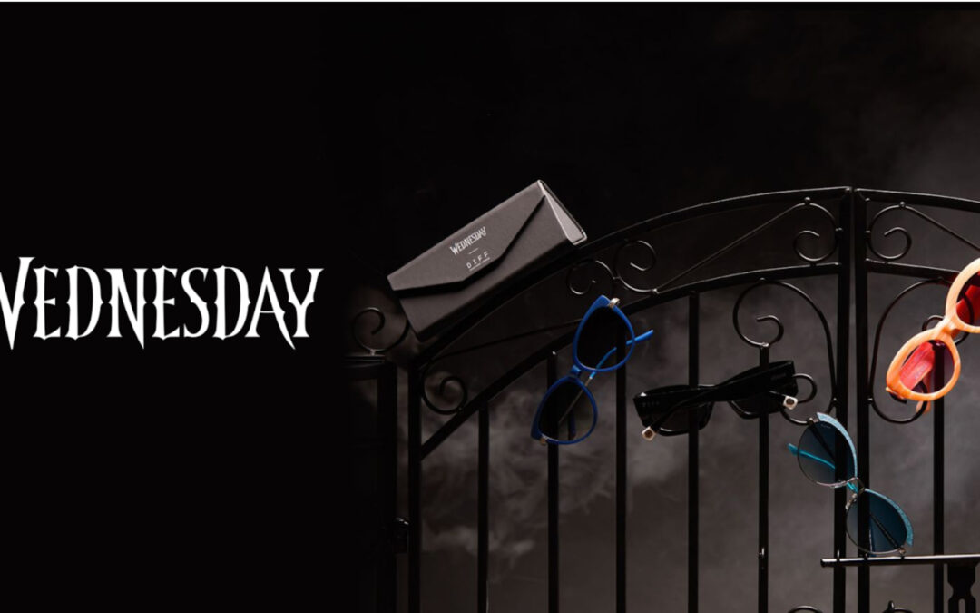 Dime Optics and DIFF Team Up for “Wednesday” Inspired Eyewear